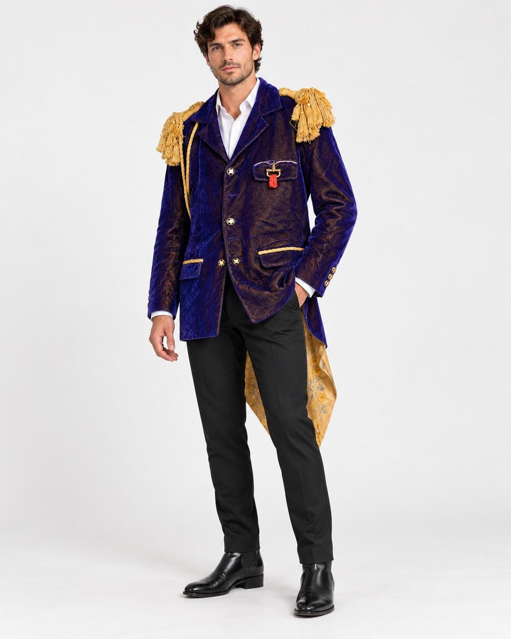 Atlantic Connection Purple Velvet Theatrical Tailcoat Men’s XL 48" Chest